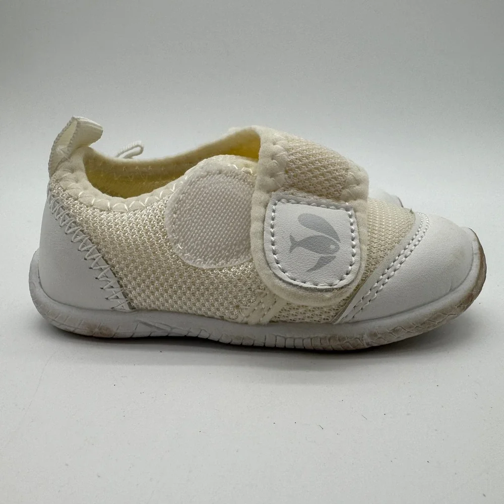 Infant Mesh Walking Shoes Cream Hook and Loop First Steps Sneakers Size 120